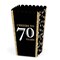 Big Dot of Happiness Adult 70th Birthday - Gold - Birthday Party Favor Popcorn Treat Boxes - Set of 12